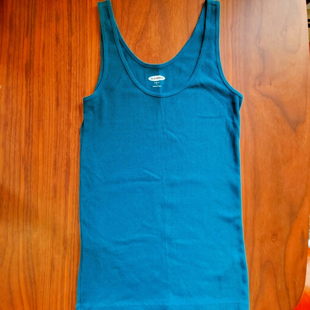 Old Navy Teal Slim Fit Tank Top